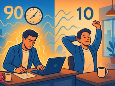 قانون ۹۰/۱۰ چیست؟ روشی ساده برای تمرکز عمیق بدون فرسودگی