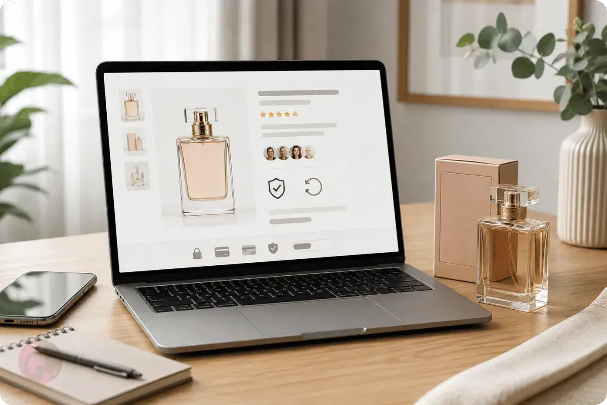 شفافیت نت در خرید آنلاین عطر: از کوییزهای هوشمند تا سمپلستهای تست 6 صفحه محصول معتبر عطر با تصاویر واقعی، امتیاز کاربران، پرداخت امن و شرایط بازگشت کالا